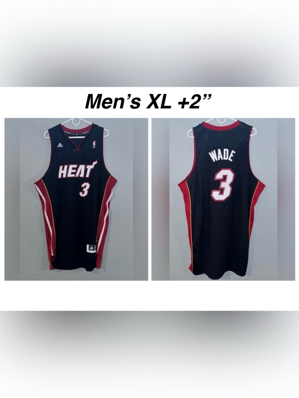 Dwyane Wade #3 Miami Heat Authentic adidas NBA Throwback Basketball Jersey 2012